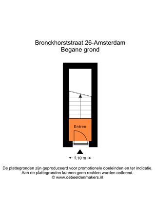 Floorplan - Bronckhorststraat 26-1, 1071 WS Amsterdam